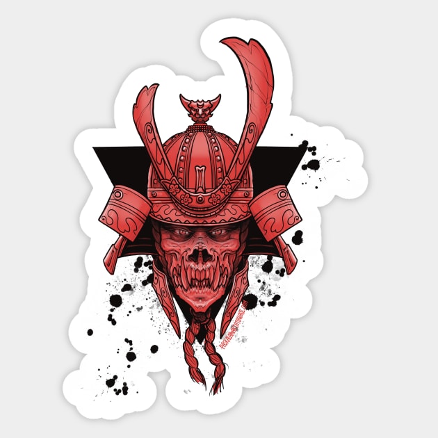 dead samurai Sticker by Paskalamak